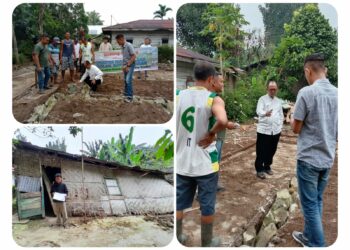 Wakil Bupati Simalungun Melakukan Peletakan Batu Pembuatan Rumah Layak Huni Bagi Warga Tak Mampu