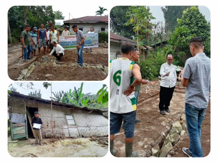 Wakil Bupati Simalungun Melakukan Peletakan Batu Pembuatan Rumah Layak Huni Bagi Warga Tak Mampu