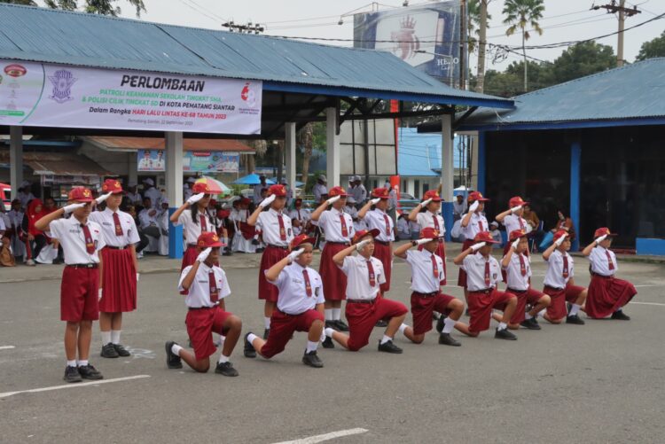 Polres Siantar Gelar Perlombaan Pocil dan PKS Antar Sekolah Memeriahkan HUT Lantas ke-68