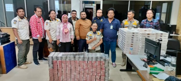 Sat Pol PP Siantar dan Tim Bea Cukai Temukan 4.889 Bungkus Rokok Tanpa Cukai