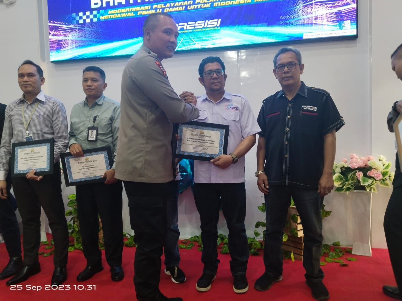 HUT Polantas, SMSI Madina Kembali Terima Penghargaan dari Polres Madina