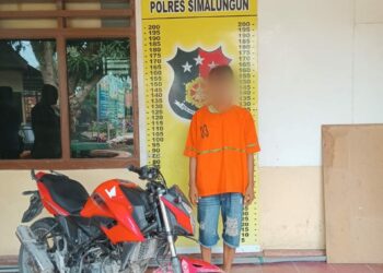 Pelaku Pencurian Spesial Sepeda Motor Honda CBR Diringkus oleh Polsek Perdagangan