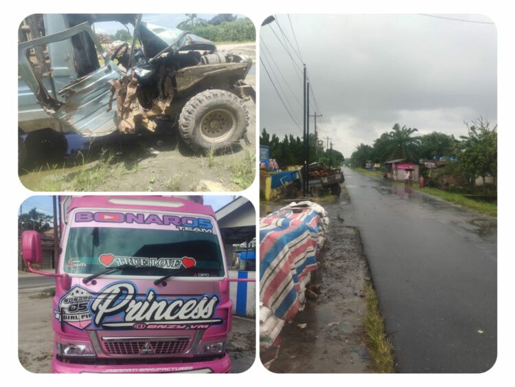 Kecelakaan Beruntun Tiga Kendaraan di Tanah Jawa Kabupaten Simalungun