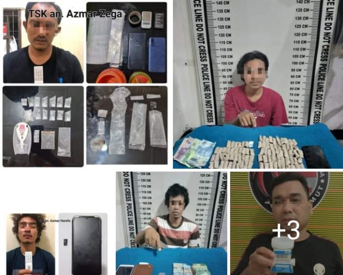 Tersangka dan Barang Bukti yang Disita Polisi