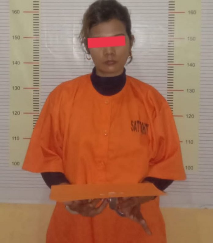 Ibu rumah tangga MG (28) Yang Diamankan Polisi