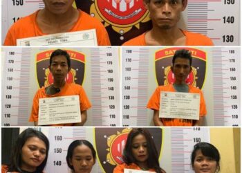 Para Tersangka yang Diamankan Polres Toba
