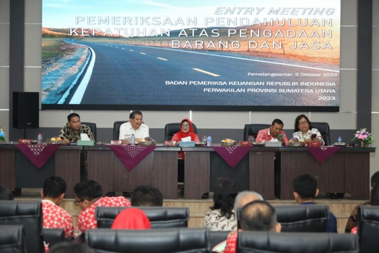 Wali Kota dan BPK RI Perwakilan Sumut Entry Meeting Pemeriksaan Pendahuluan Kepatuhan Atas Pengadaan Barang dan Jasa TA 2023