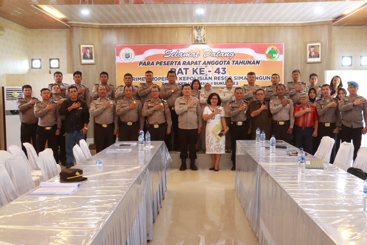 Kapolres AKBP Ronald Sipayung Membuka Resmi RAT Ke-43 Primer Koperasi Kepolisian Resor Simalungun