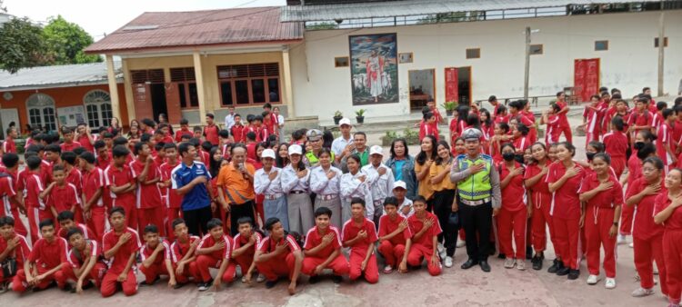 Lantas Polres Siantar Bekali Siswa SMK GKPI Tertib Berlalu Lintas 