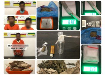 Polsek Perdagangan Ringkus 4 Pengedar dan Penyalahguna Narkoba Jenis Shabu dan Ganja