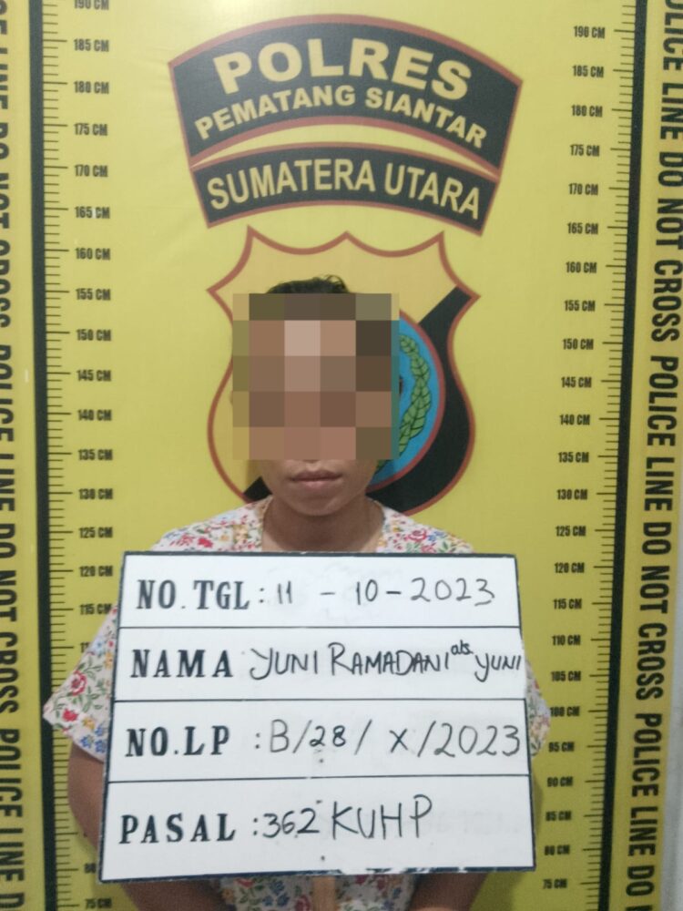 Mencuri Di Rumah Majikan, Wanita Asal  Pondok Ladang Simalungun Diringkus