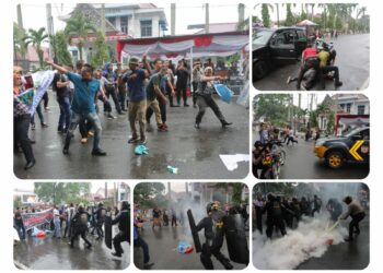 Ricuh, Sejumlah Orang Diamankan Polres Pematangsiantar 