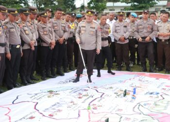  Tactical Floor Game Polres Simalungun Siap Laksanakan Ops Mantap Brata Toba Toba 2023-2024
