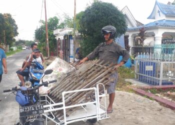 Polsek Siantar Selatan Amankan Pagar Besi Dipinggir Pemakaman Kristen Jalan Laguboti Siantar 