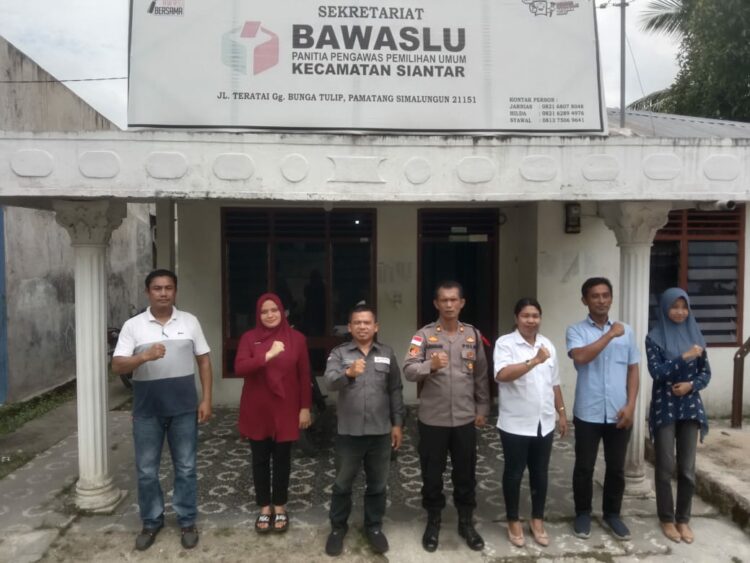 Kapolsek Bangun Koordinasi dengan Panwaslu Siantar untuk Sukseskan Pemilu 2024
