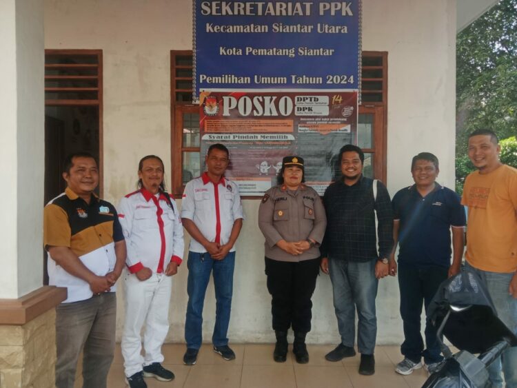 Kapolsek Siantar Utara Koordinasi ke Sekretariat PPK Menjelang Pemilu 2024