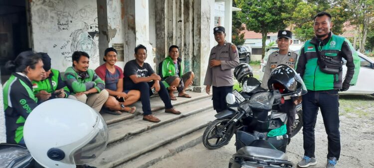 Sat Binmas Polres Siantar Bekali Ojol Tentang Bahaya Narkoba