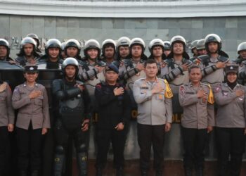 Polres Simalungun dan Brimob Gelar Pelatihan Pengendalian Massa Kesiapsiagaan Pemilu 2024