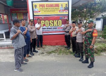 Kapolsek Siantar Martoba Resmikan Posko Kampung Bersih Dari Narkoba Di Jalan Sitalasari