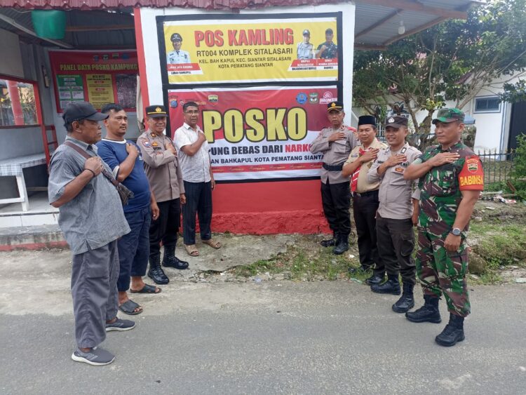 Kapolsek Siantar Martoba Resmikan Posko Kampung Bersih Dari Narkoba Di Jalan Sitalasari