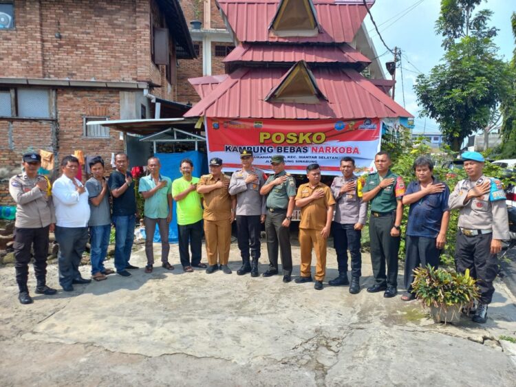 Kapolsek Siantar Selatan Launching Posko Kampung Bersih Dari Narkoba