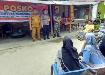 Kapolsek Siantar Utara Launching Posko Kampung Bebas Narkoba Di Bangsal Kelurahan Melayu