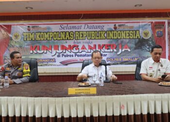Tim Kompolnas RI Kunker ke Polres Siantar Dalam Rangka Pengawasan Pengamanan Pemilu 2024