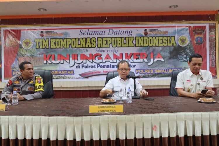 Tim Kompolnas RI Kunker ke Polres Siantar Dalam Rangka Pengawasan Pengamanan Pemilu 2024
