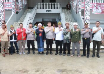 Polres Simalungun Gelar Cooling System Pojok Pemilu di SMA Swasta GKPS 1 Pamatang Raya