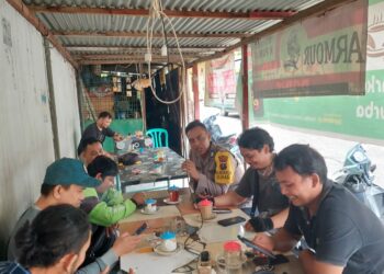 Jelang Pemilu, Satgas 1 Preemtif Sambang Kamtibmas di Warkop Purba