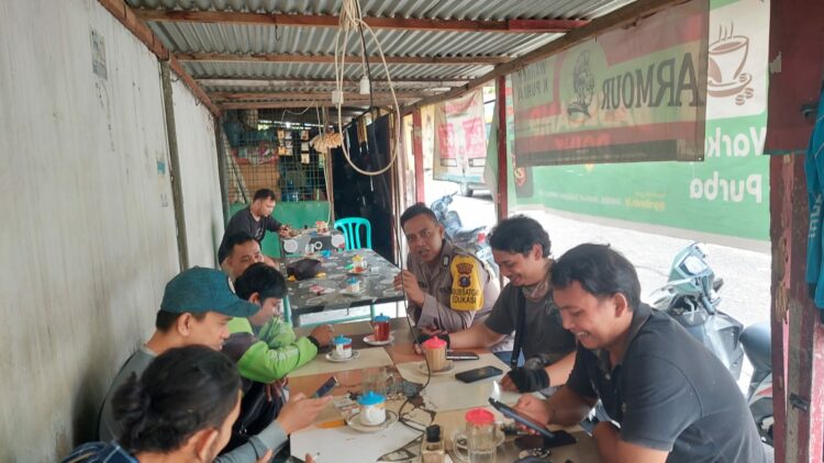 Jelang Pemilu, Satgas 1 Preemtif Sambang Kamtibmas di Warkop Purba