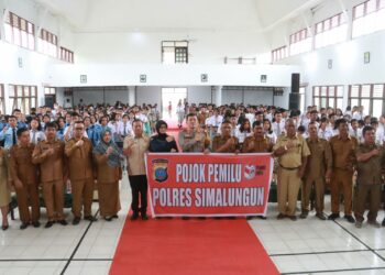 Polres Simalungun Gelar Acara Cooling System Pojok Pemilu Operasi Mantab Brata Toba 2023-2024