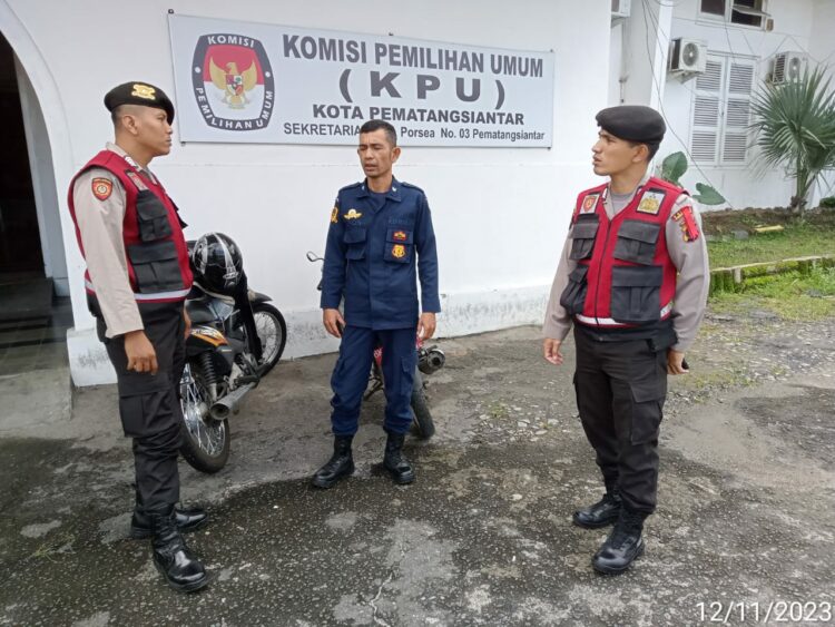 Sat Samapta Polres Siantar Patroli Dialogis Ke Kantor KPU Dan Bawaslu