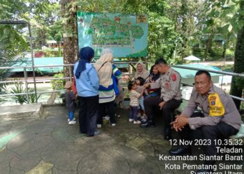Polsek Siantar Barat Patroli Presisi Di Taman Hewan