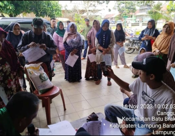 Pekon Canngu Bagikan Program Cadangan Pangan Tahap Keempat 