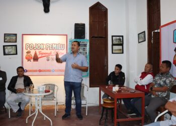 Kapolres Taput Jalin Komunikasi Antar Penyelenggara Pemilu Dan Parpol Dalam Ruang Pojok Pemilu 2O24