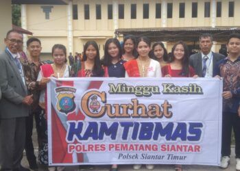 Bhabinkamtibmas Polsek Siantar Timur Curhat Kamtibmas Minggu Kasih Di Gereja HKBP Tomuan