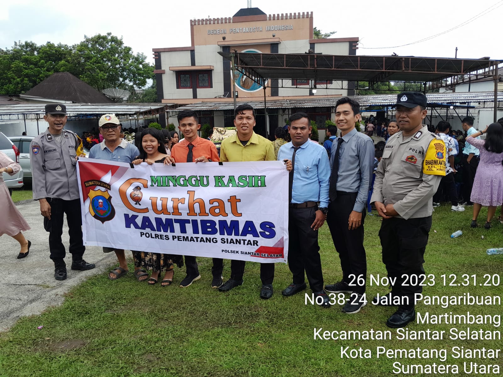 Polsek Siantar Selatan Gelar Minggu Kasih Curhat Kamtibmas di GPI Jalan Pangaribuan