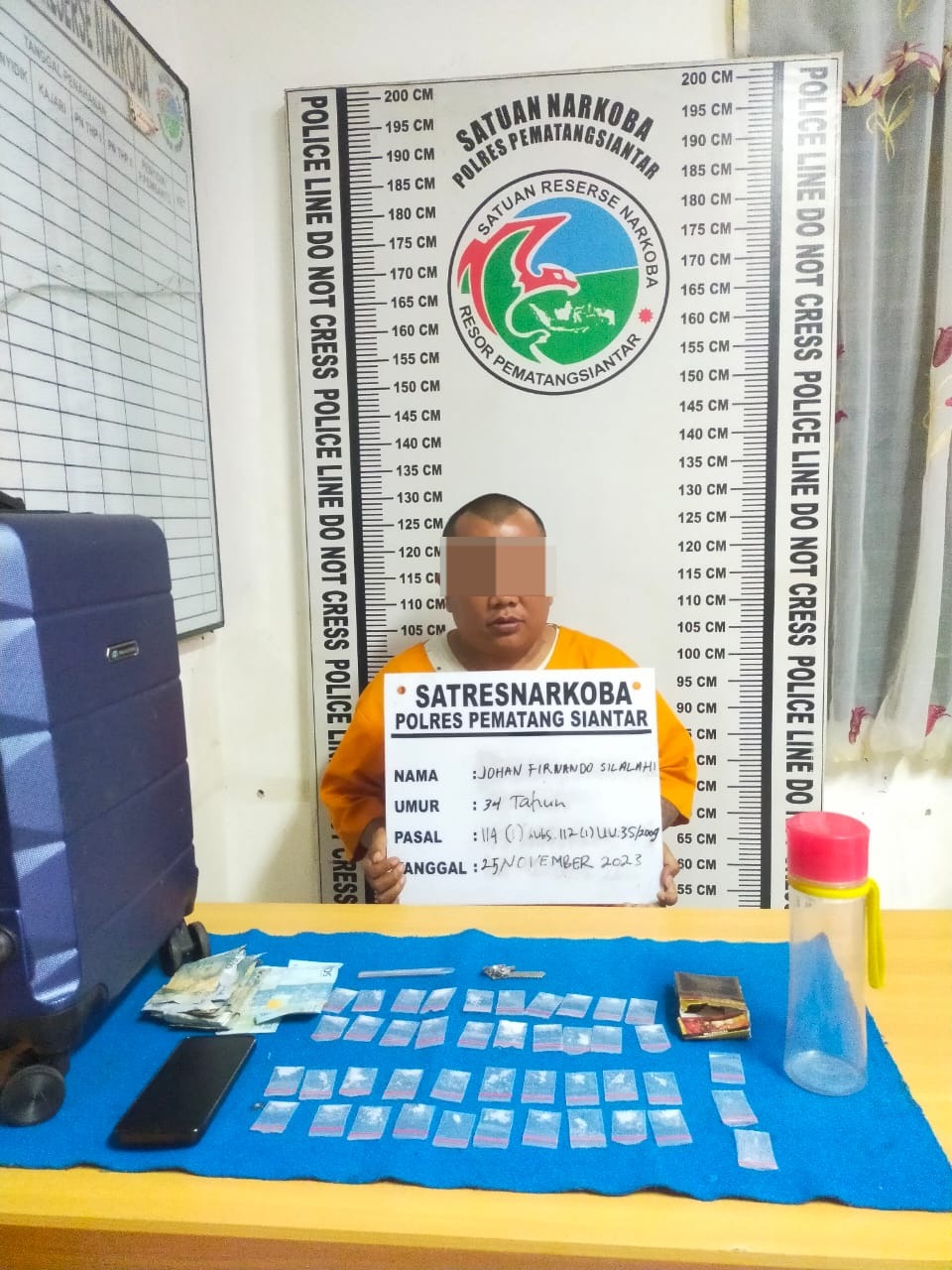 Satres Narkoba Polres Siantar Ringkus Johan Silalahi Pemilik 40 Paket Shabu