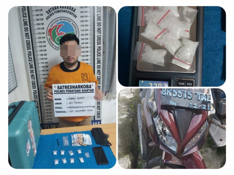 Diciduk Polres Siantar, Pemuda Jalan Catur dan 23.07 Gram Shabu Diamankan