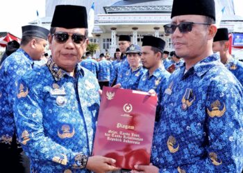 HUT Korpri, Bupati Simalungun Serahkan Penghargaan Satya Lencana Karya Satya Bagi ASN