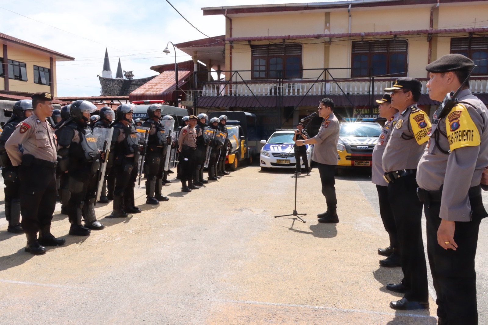 Polres Pematang Siantar menyambut kunjungan kerja Tim Asistensi Tekinfo Div Tik Polri
