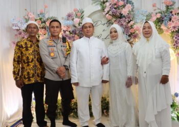 Kapolres Siantar Jadi Saksi Akad Nikah Putri Ketua PWI