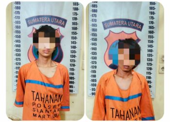 Polsek Martoba Amankan 2 Pelaku Pencurian Besi Pentol Kereta Api 