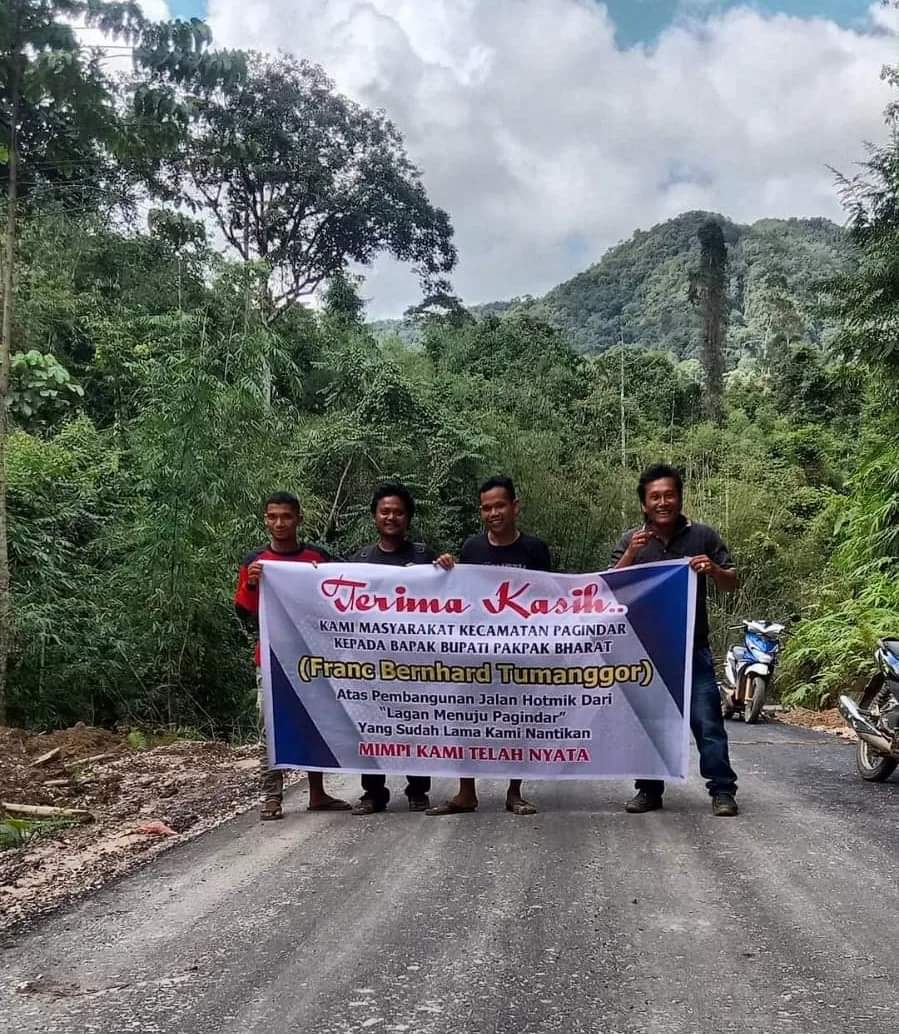 Masyarakat Kecamatan Pagindar Sampaikan Terimakasih Kepada Bupati Pakpak Bharat atas Pembangunan Infrastruktur 