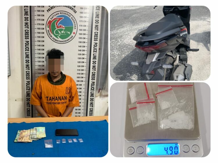 Sat Resnarkoba Polres Siantar Ringkus  Warga Sriwijaya Pemilik 6 Paket Shabu