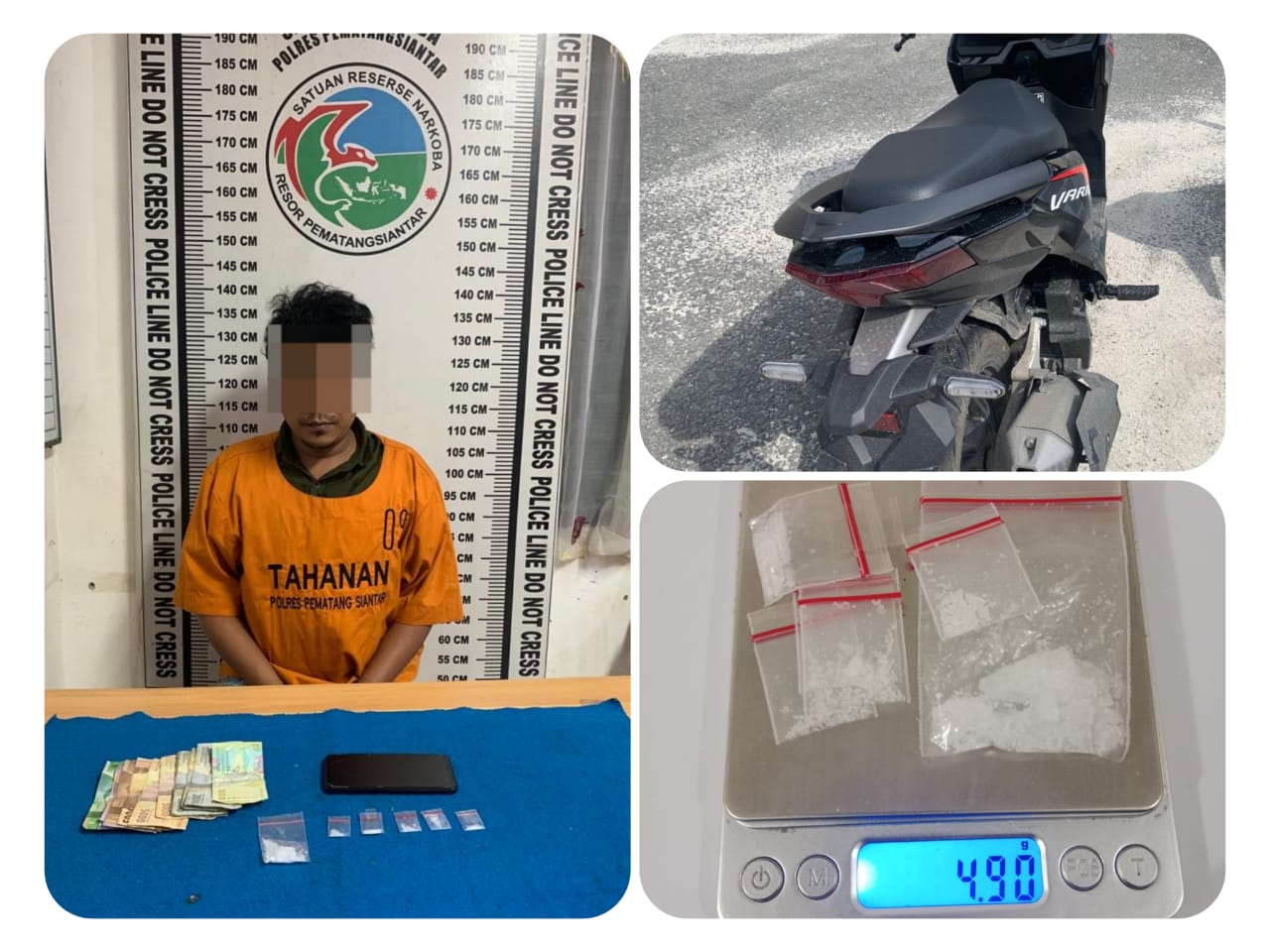 Sat Resnarkoba Polres Siantar Ringkus  Warga Sriwijaya Pemilik 6 Paket Shabu