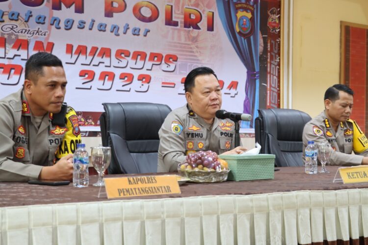 Polres Pematang Siantar Sambut Kunjungan Kerja Tim ITWASUM Mabes Polri Supervisi Was Ops Mantap Brata Toba 2023-2024