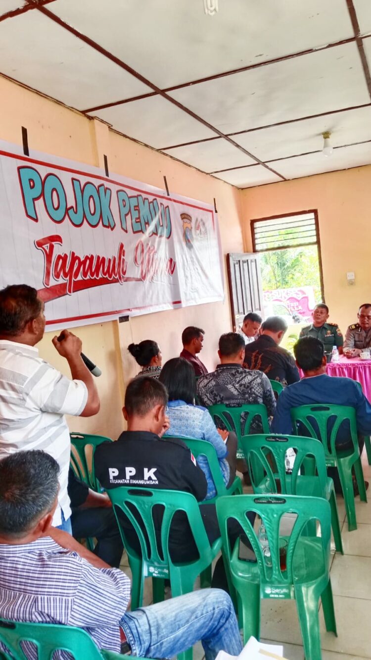 Di Ruang Pojok Pemilu, Polres Taput Ajak Tokoh Masyarakat Ciptakan Situasi Kondusif di Pahae Jae