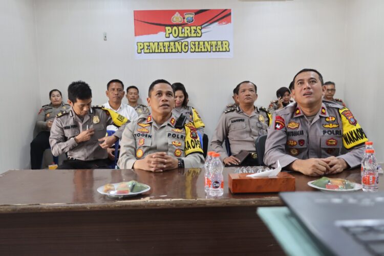 Kapolres Siantar Ikuti Rapat Lintas Sektoral Pengamanan Nataru Oleh Polda Sumut
